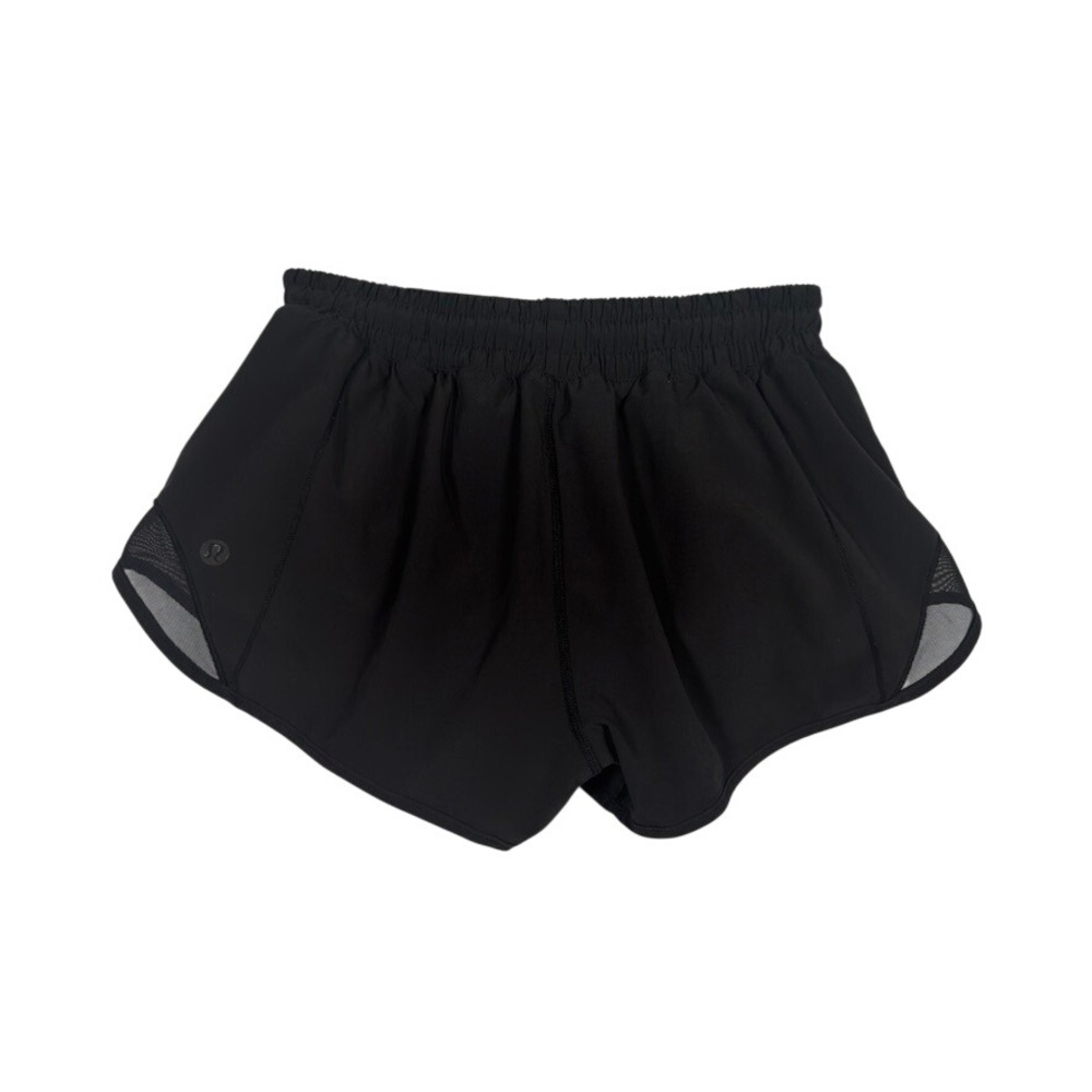 Lululemon Black Running‎ Shorts Womens 4 Mesh Panel Lined Athletic 3"